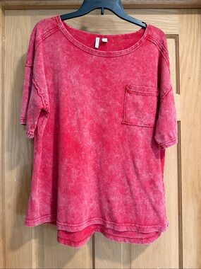 Cato Vintage-Style Red Tee with Chest Tag